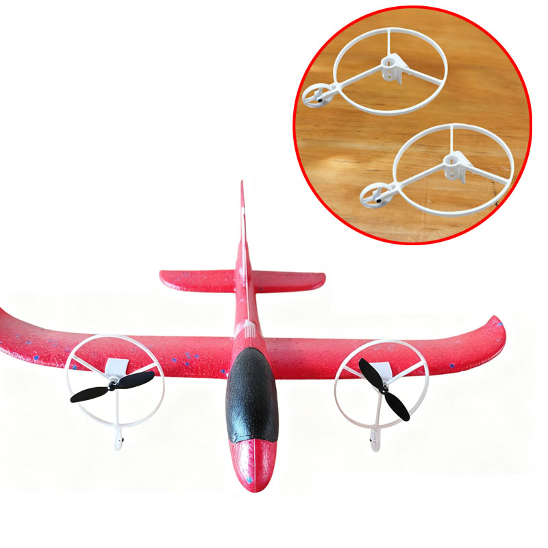 Drone Kit Build Yourself - 1ペア8520コアレスモーターマウントランディングギアプロペラプロテクターリング一体型キットハンドランチプレーン/固定翼RCドローン用