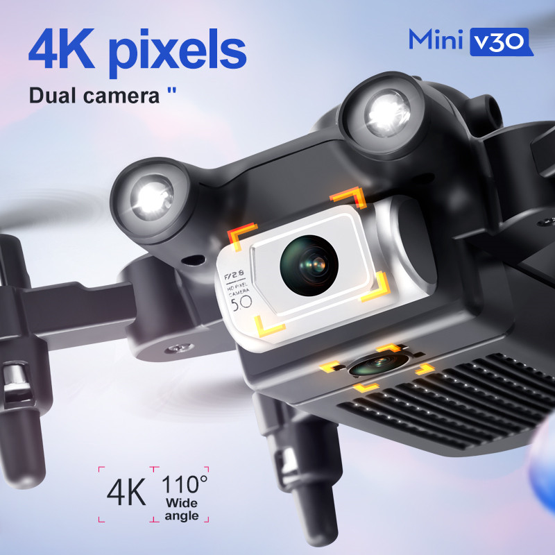 ミニ V30 WiFi FPV ドローン 4K HD デュア - Drone Kit Tricopter のレビューと価格