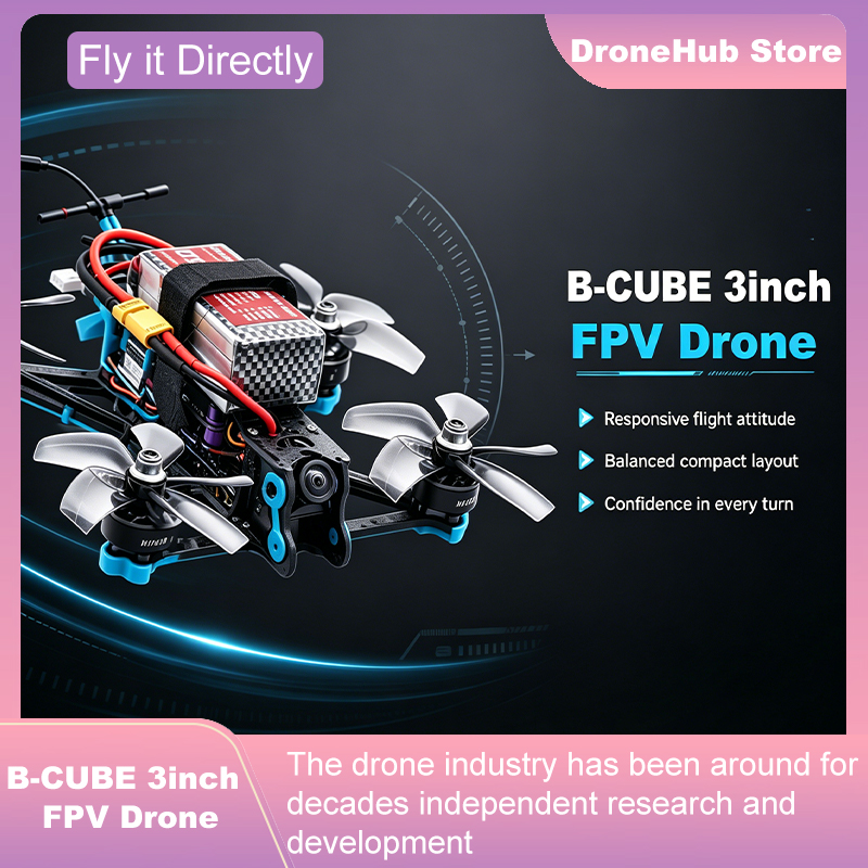 B-CUBE 3インチFPVドローンフレームキット カーボン - Drone Kit Octocopter のレビューと価格
