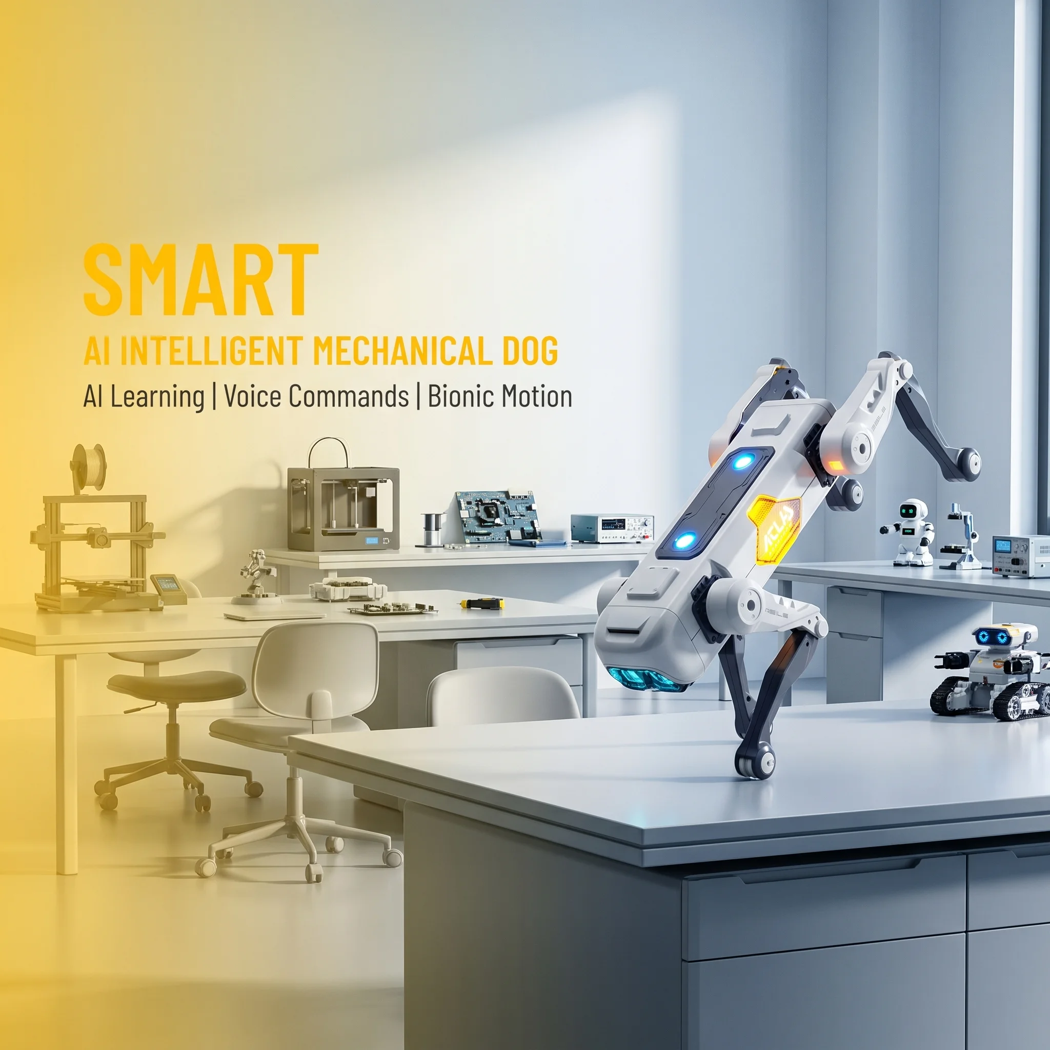 AIスマートロボット犬、音声＆アプリ制御、プログラミング、ダ - Drone Kit With Camera のレビューと価格