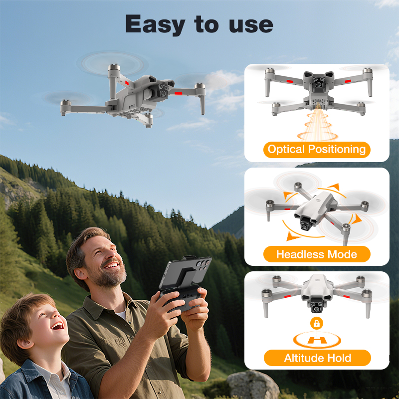 新型ホットL017プロドローン ブラシレス 3Dロール 36 - Drone Kit Professional のレビューと価格